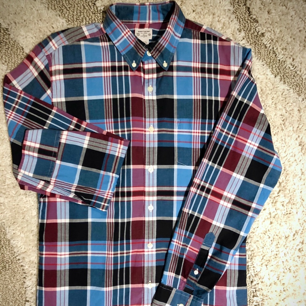 J. Crew Summer Plaid Button Down Shirt.